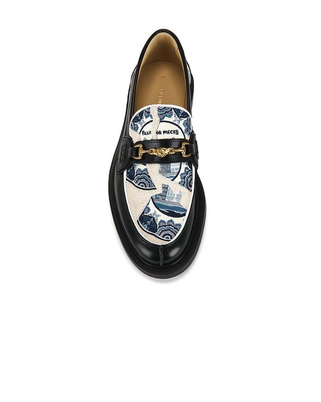 Filling Pieces Black Broken Plate Loafer for men