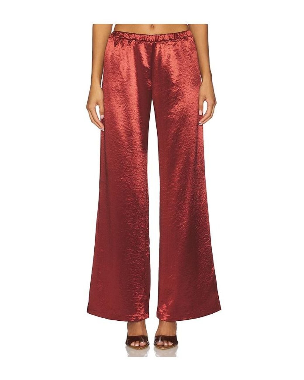 Amanda Uprichard Red Mariko Pants
