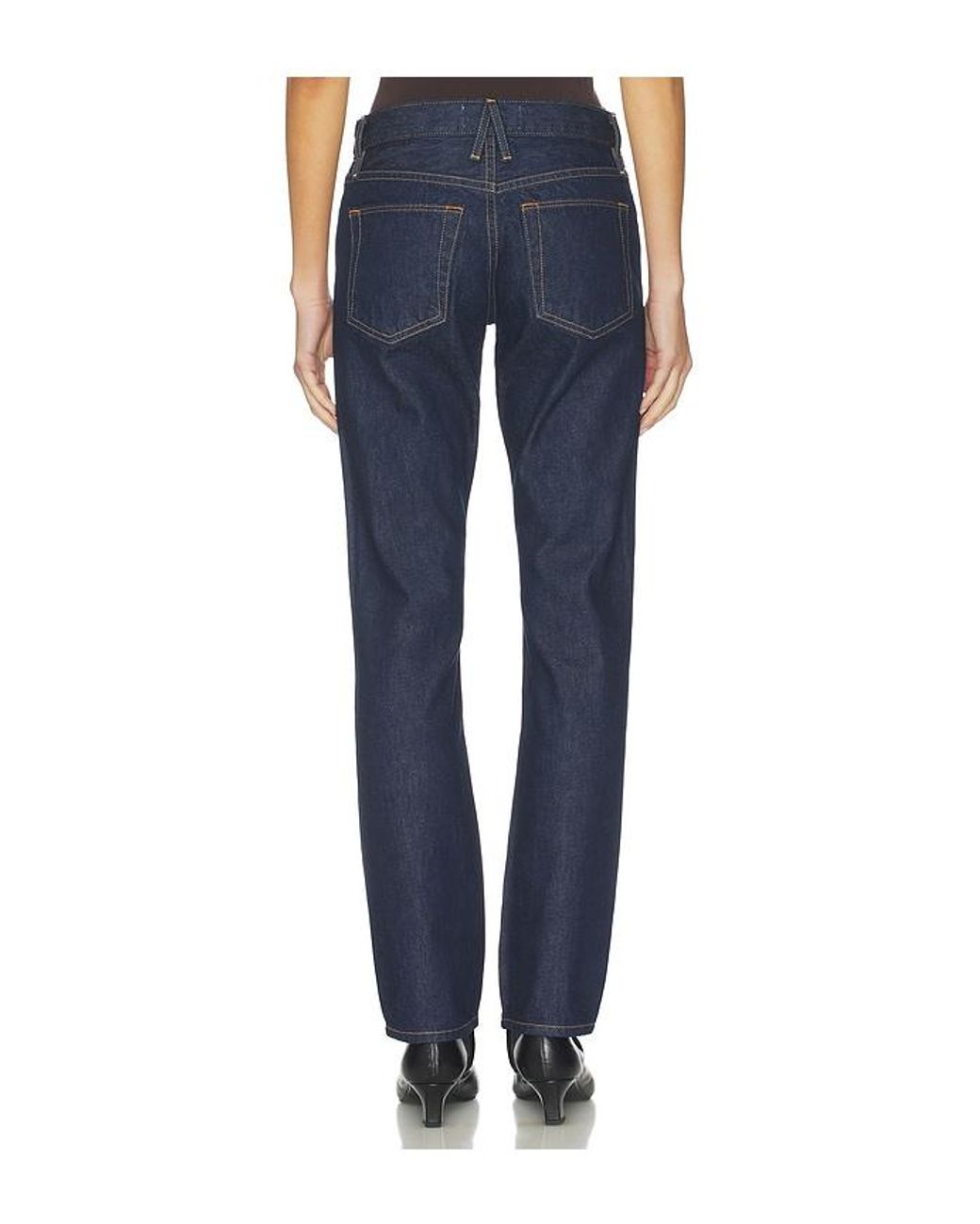 SLVRLAKE Denim Blue Isabel Low Rise Slim Leg Jeans