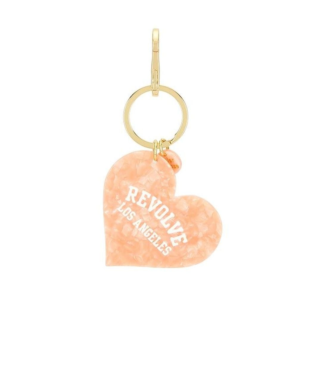 Llavero Revolve Los Angeles Collegiate Heart Bag Charm En Color Rosado Talla Solar Eclipse de color White