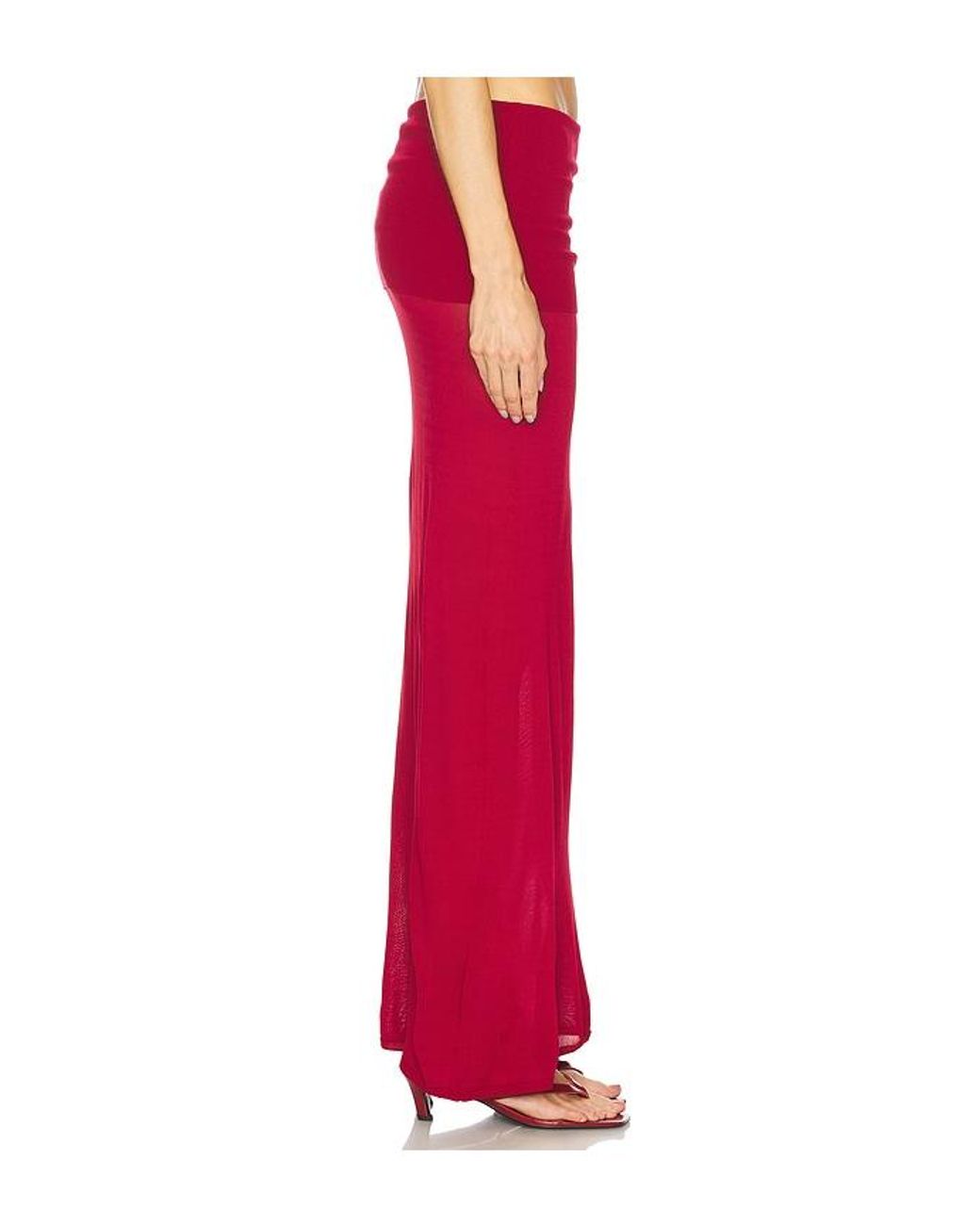 LOBA Red Maya Maxi Skirt