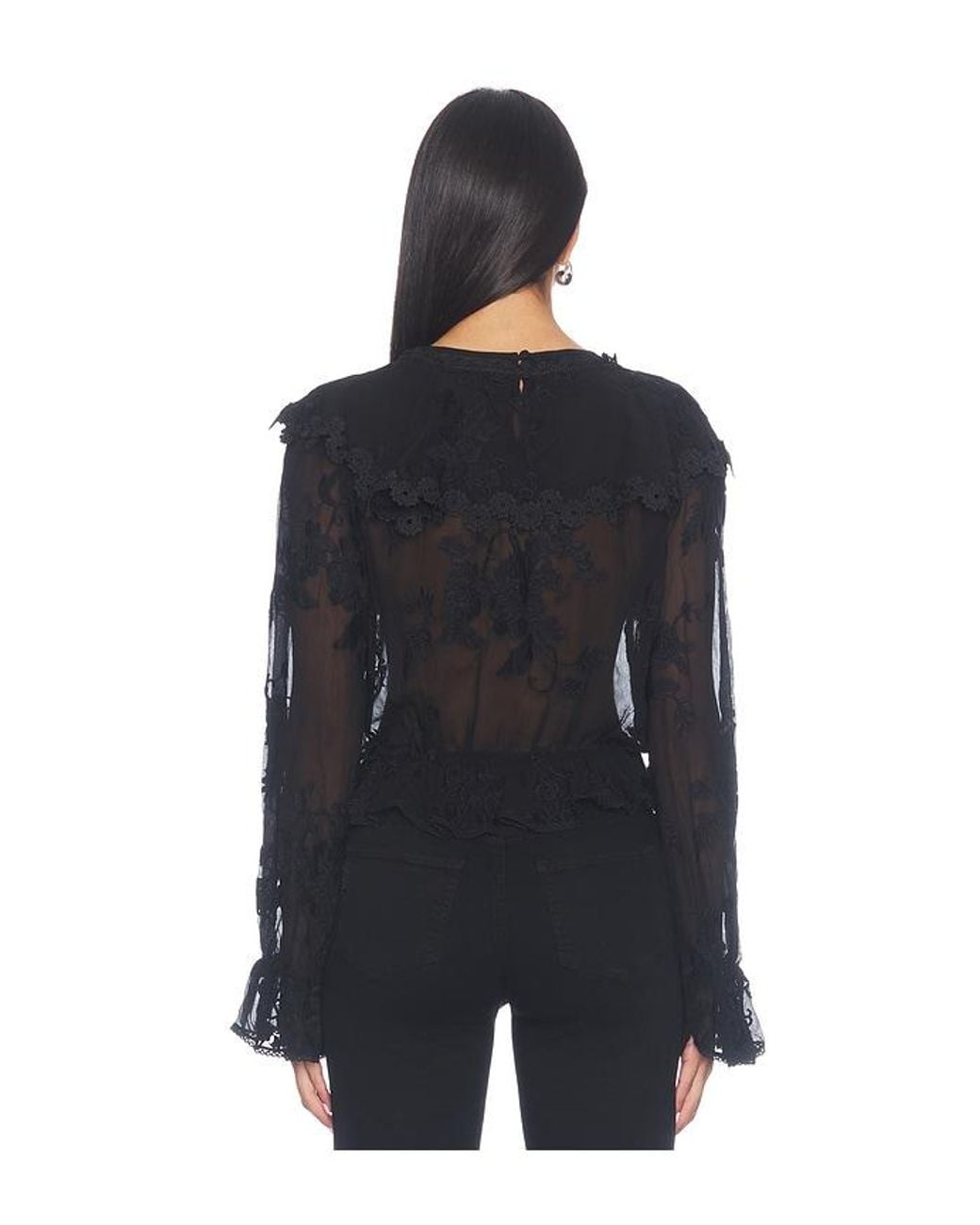 PAIGE Black Akari Blouse