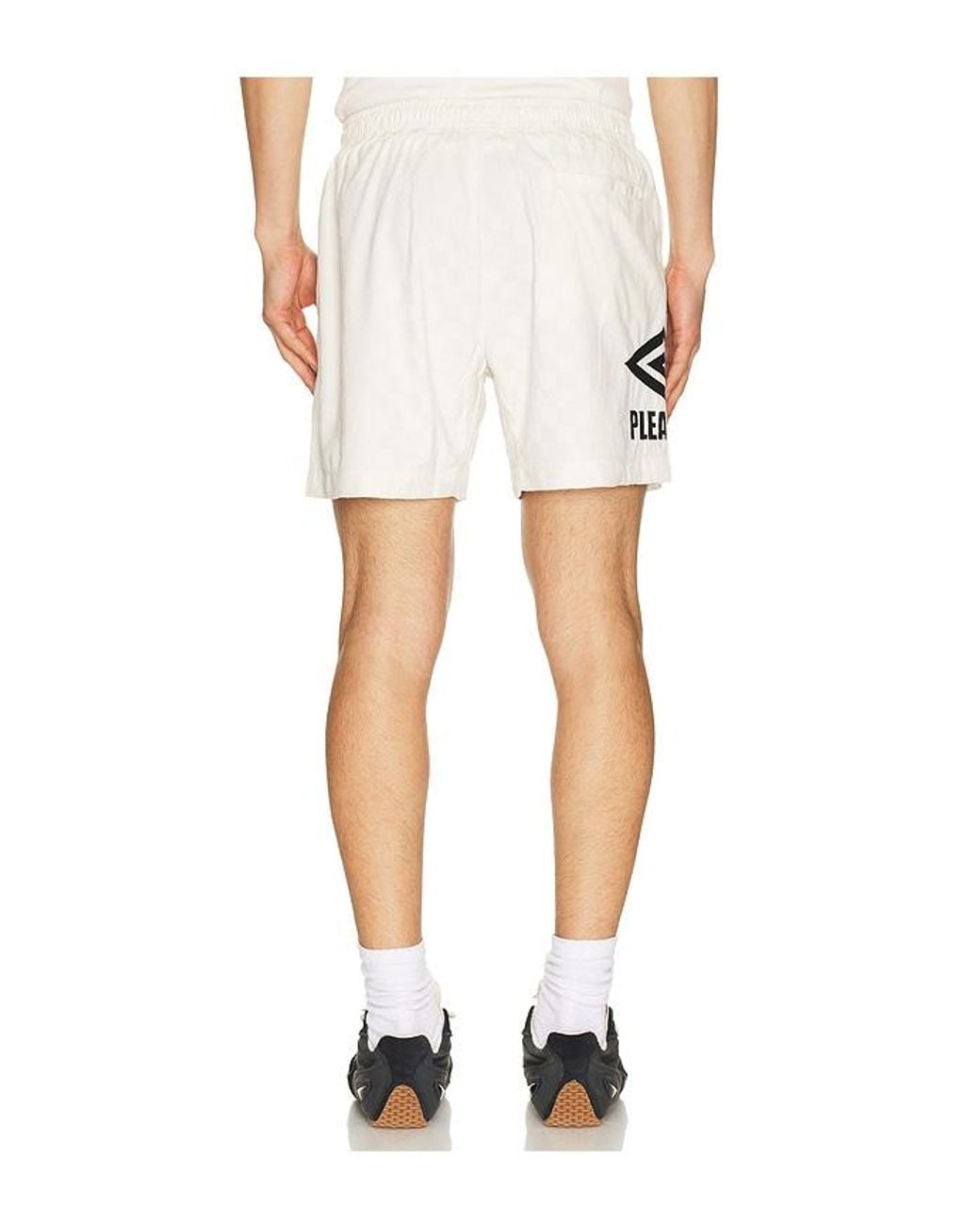 Pleasures White X Umbro Classic Shorts for men