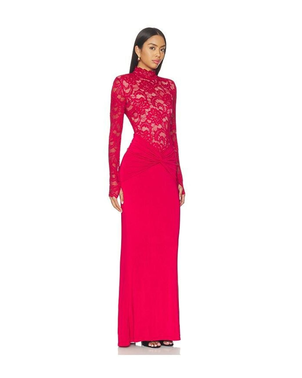 Nookie Red Ever After Long Sleeve Gown