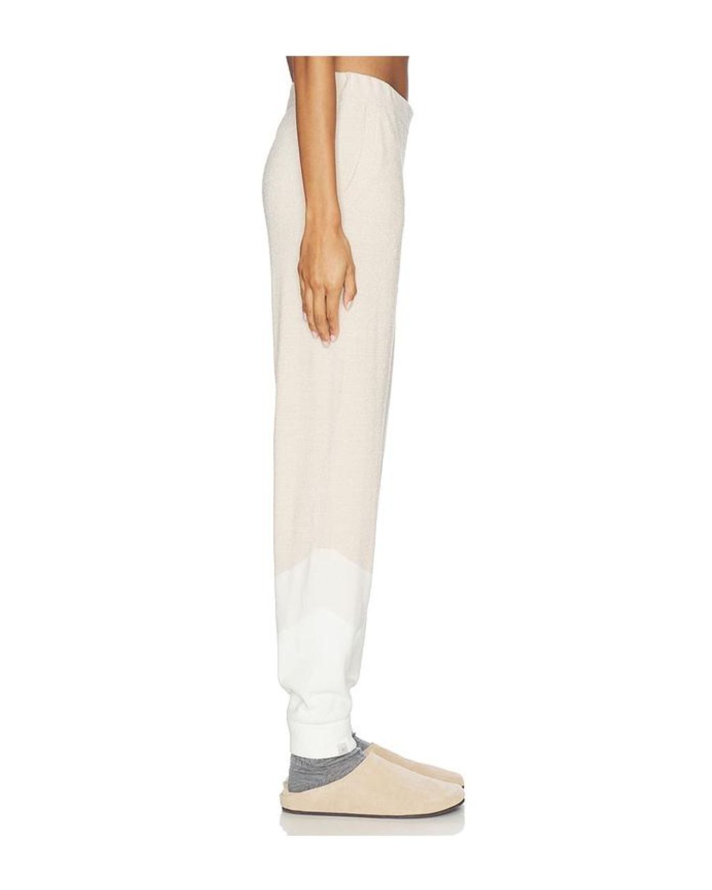 Barefoot Dreams White Cozychic Ultra Lite Wavy Jogger