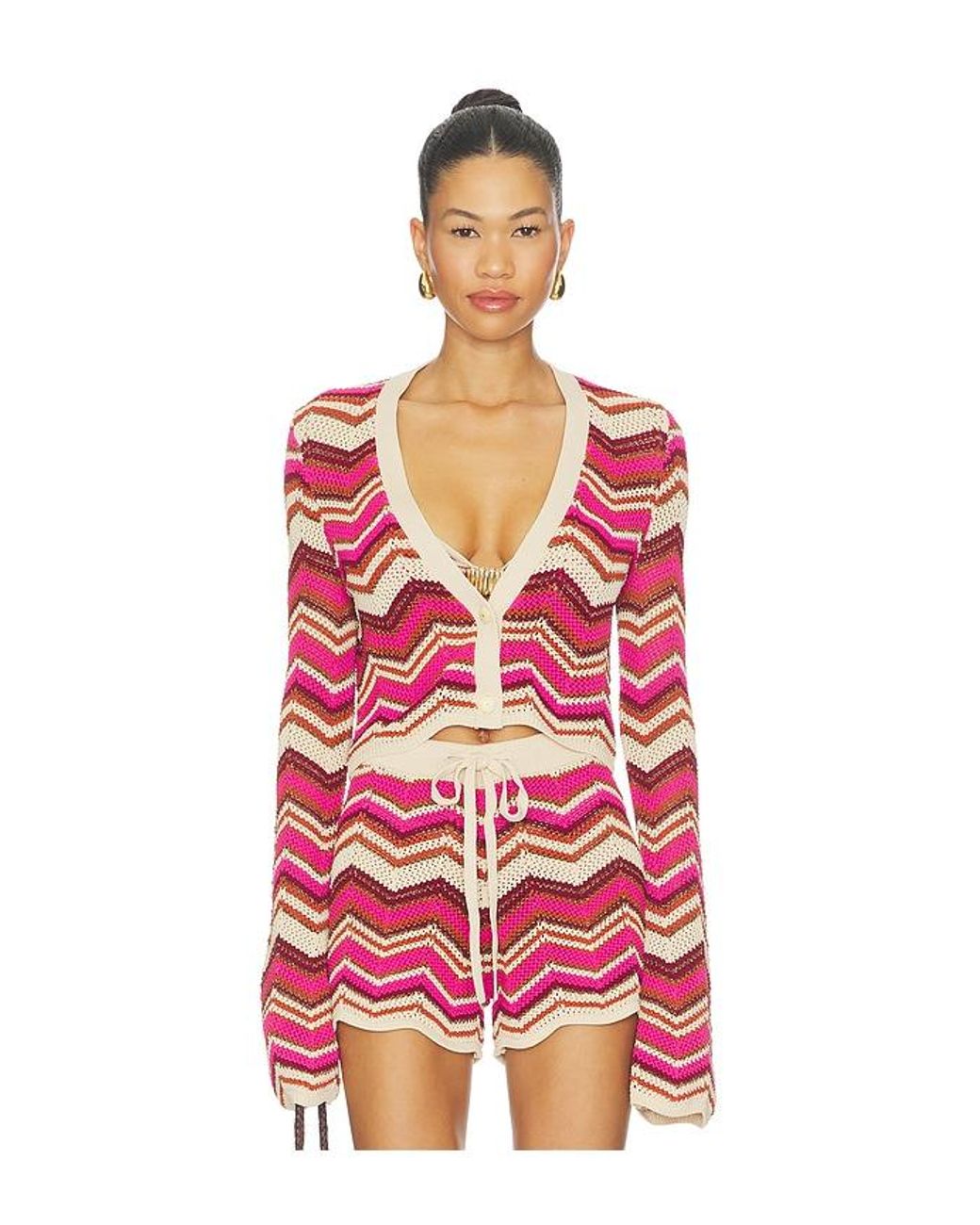 Devon Windsor Red Stella Cardigan
