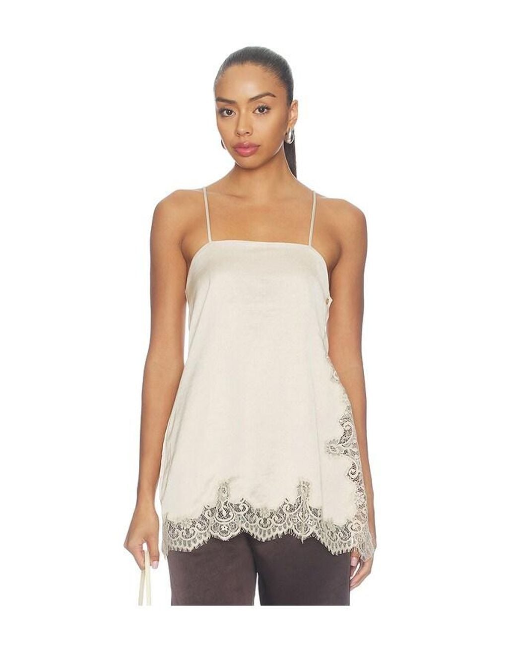 Smythe White Side Button Cami