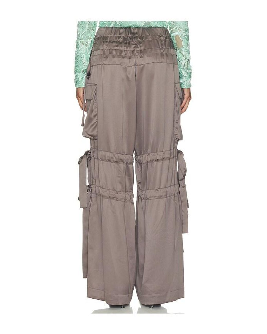 AKNVAS Brown Odin Satin Trousers