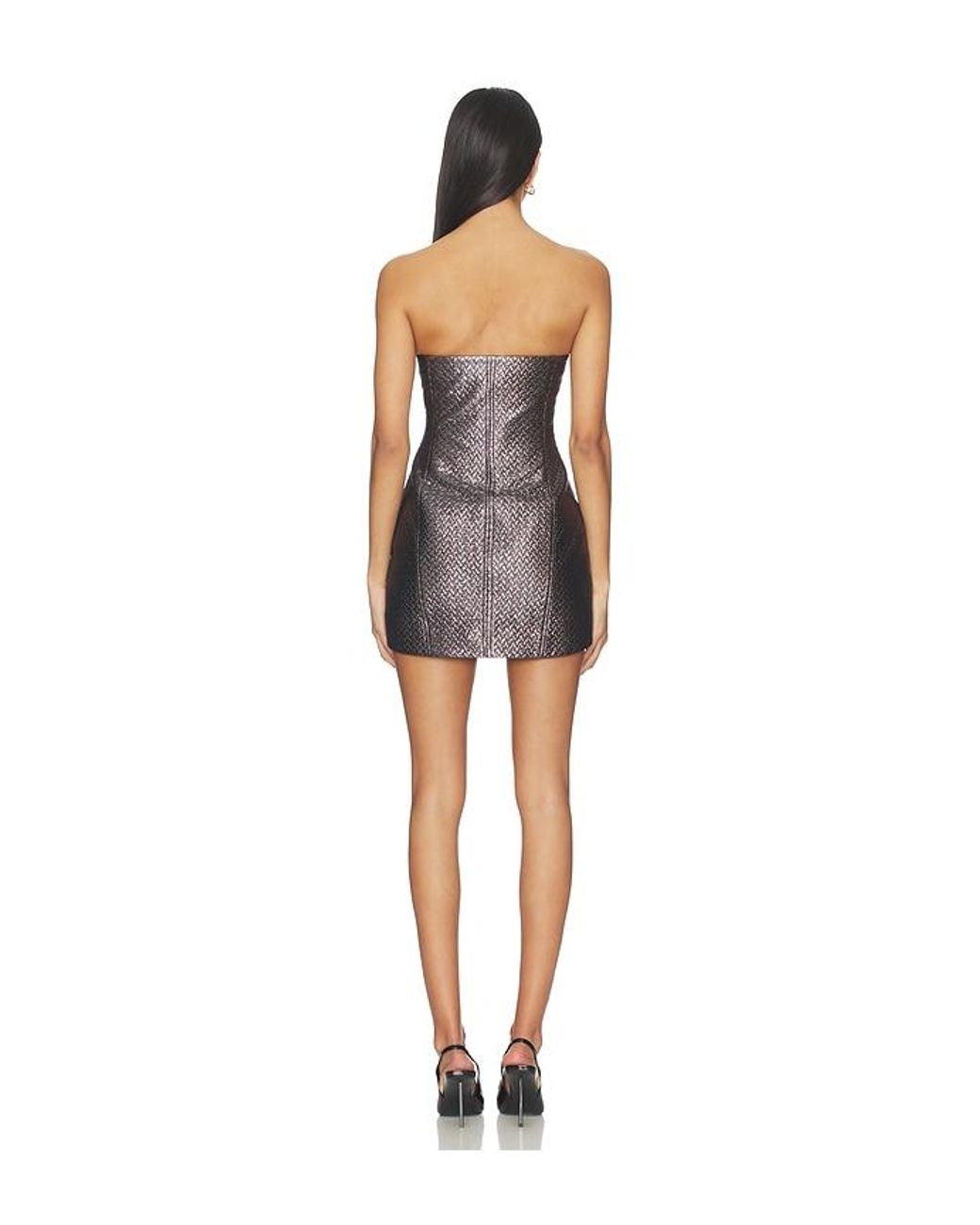 The Sei Black Strapless Mini Dress