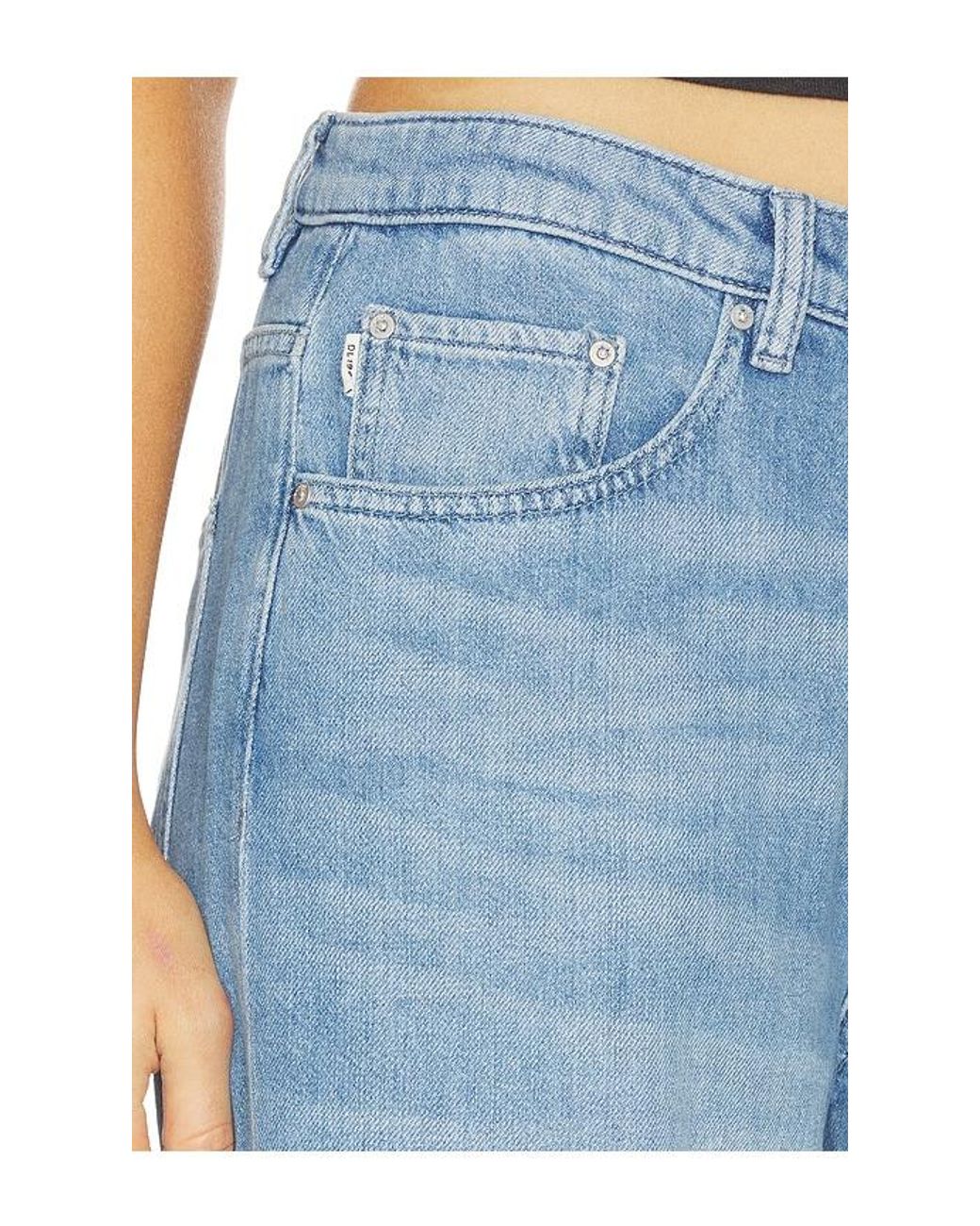 DL1961 Blue Dl Aura Alex Low Rise Baggy Wide Leg Jeans