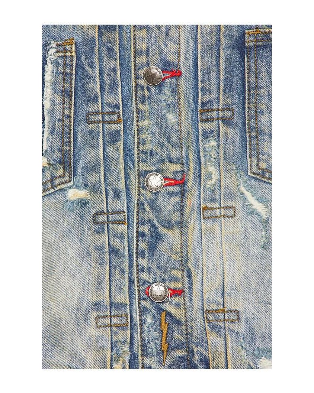 DIET STARTS MONDAY Blue Cowboy Trucker Jacket for men
