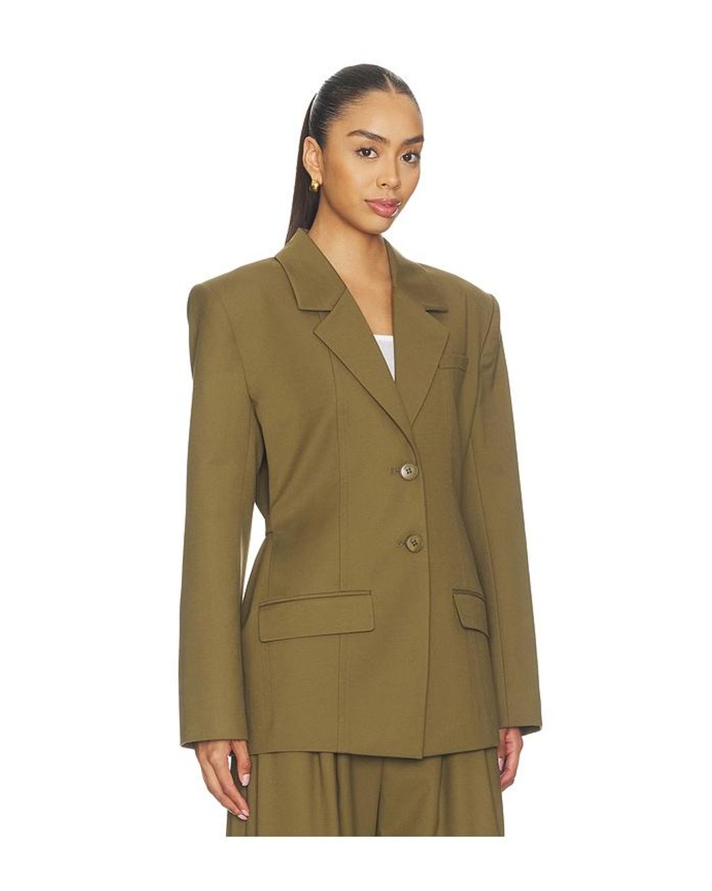 Gestuz Green Olivia Oversized Blazer