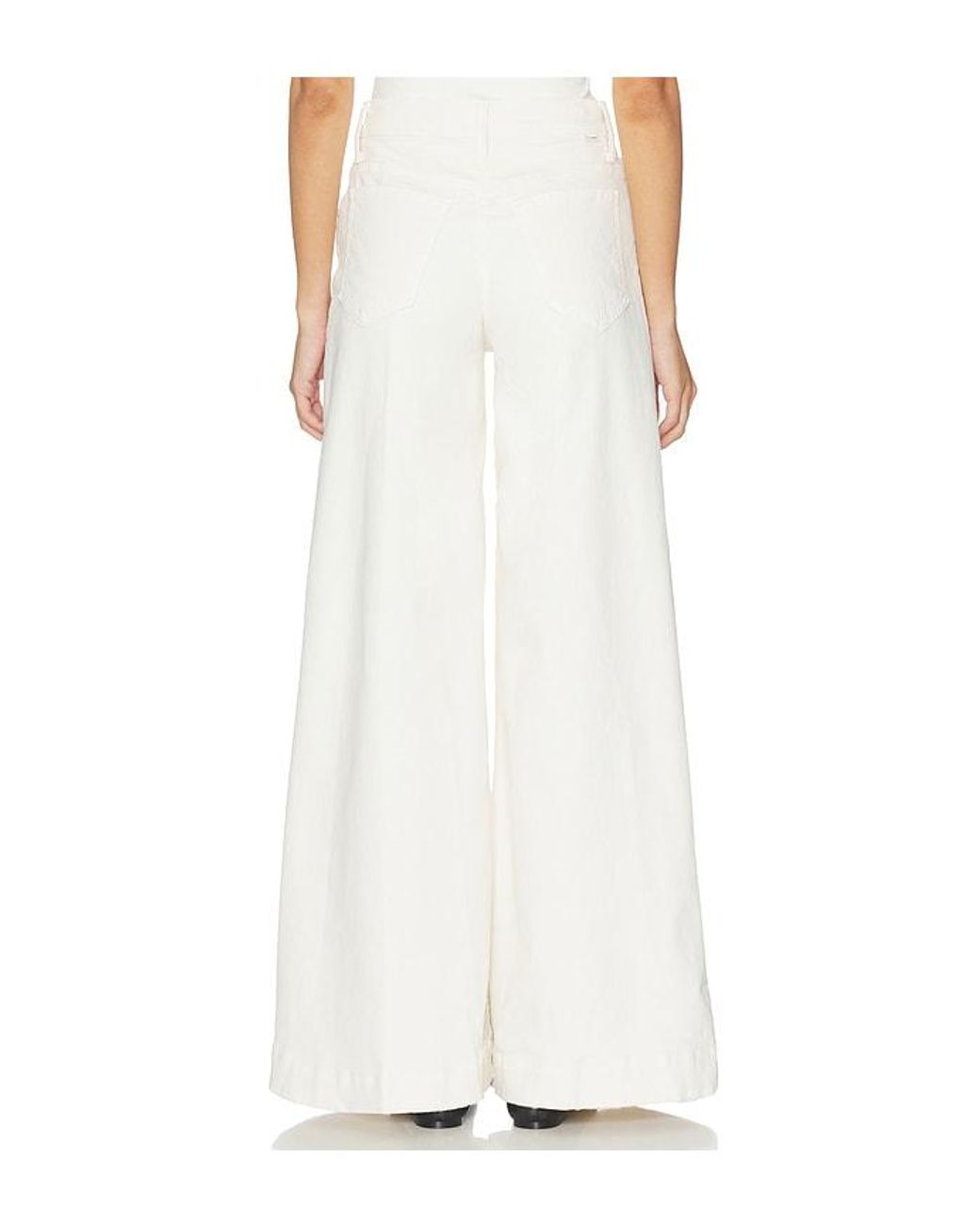 Mother White The Mid Rise Headliner Sneak Jeans