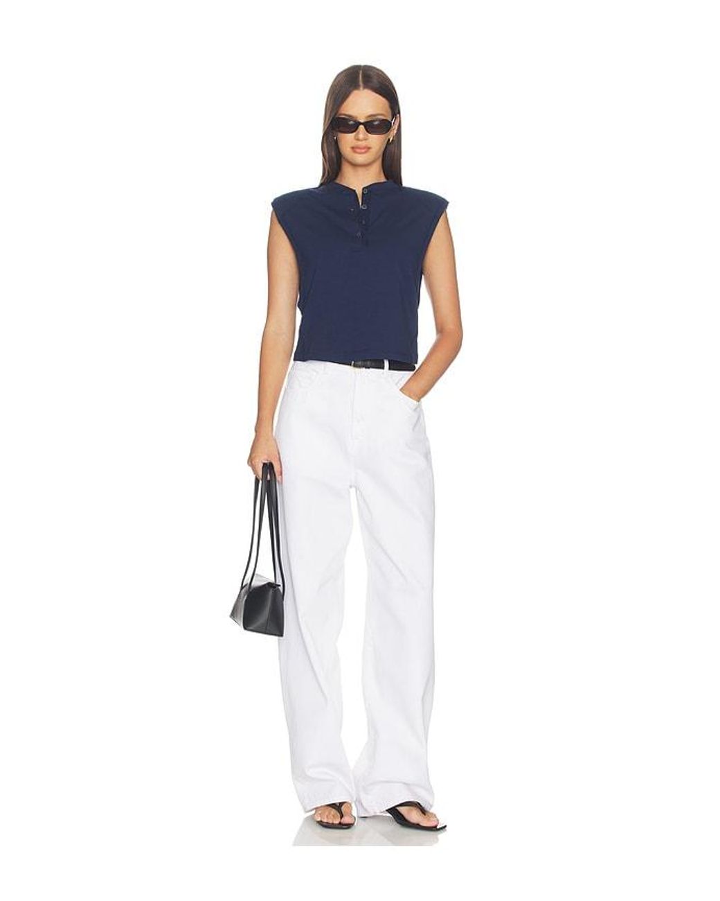 Jonathan Simkhai Blue Nessie Sleeveless Top