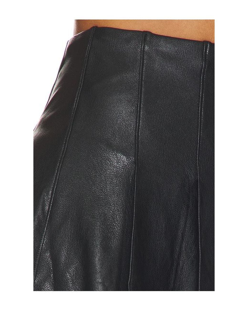 Commando Black Faux Leather Pleated Mini Skirt