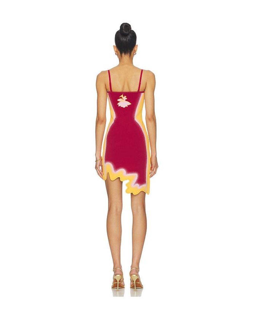 Ph5 Red Lyndon Wavy Mini Dress