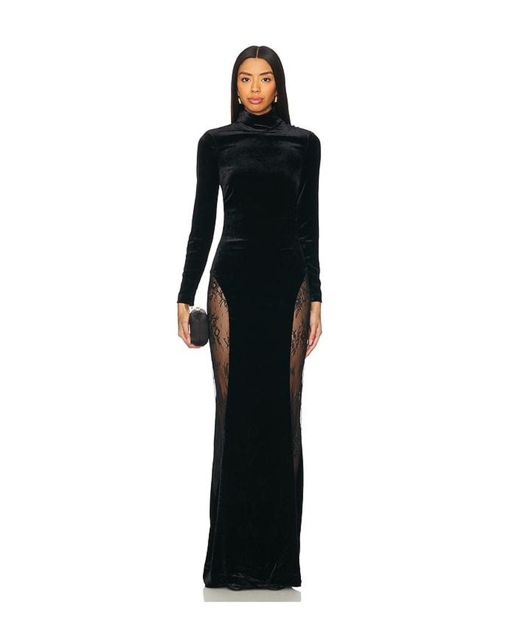 retroféte Black Amor Velvet Dress