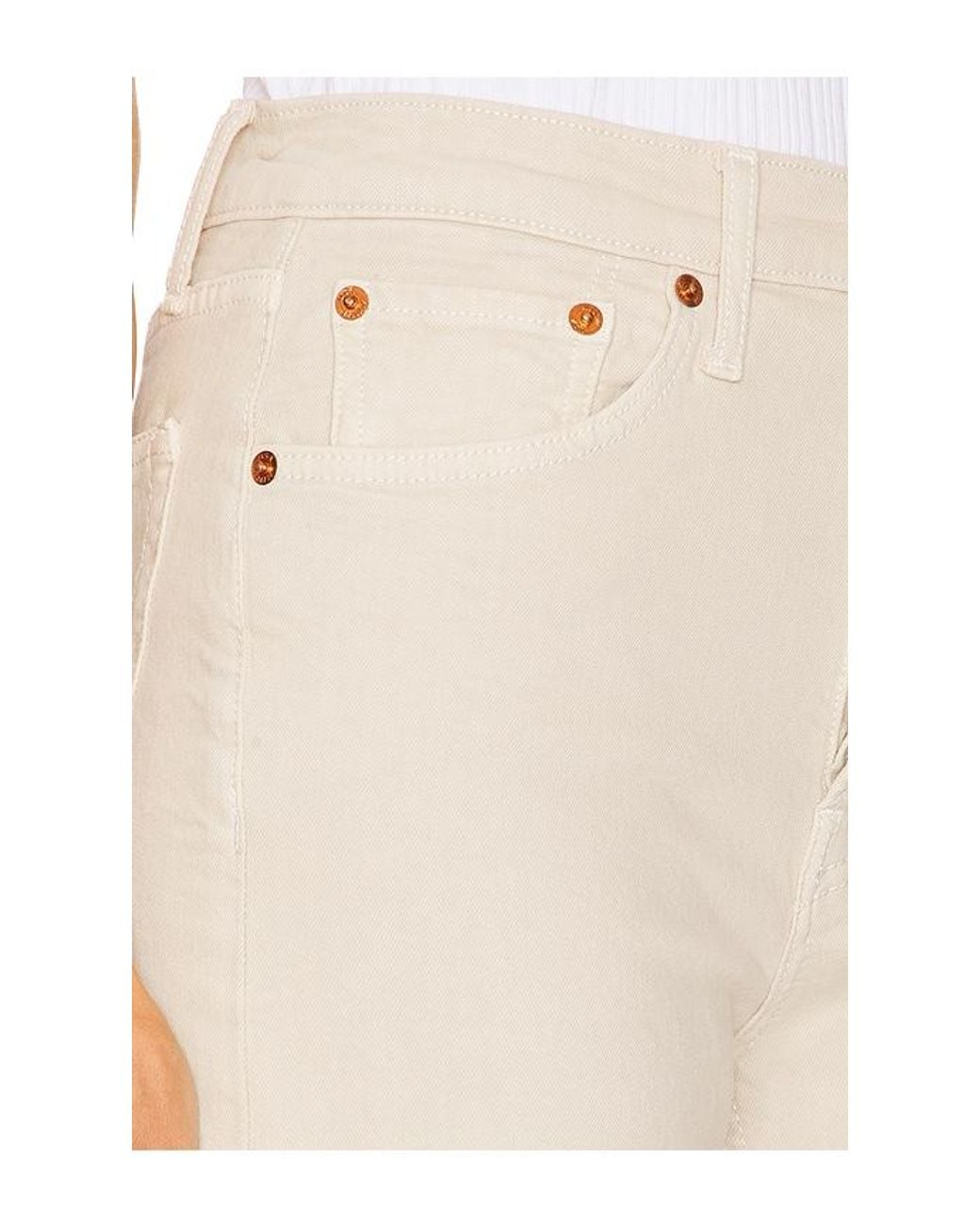 Re/done Natural High Rise Wide Leg Crop Jeans