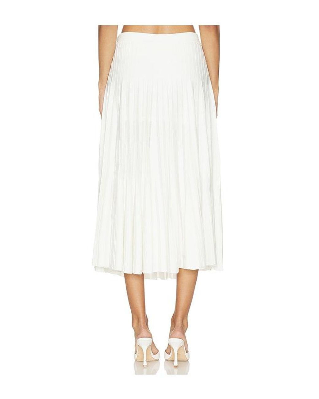 Jonathan Simkhai White Margoux Knit Midi Skirt