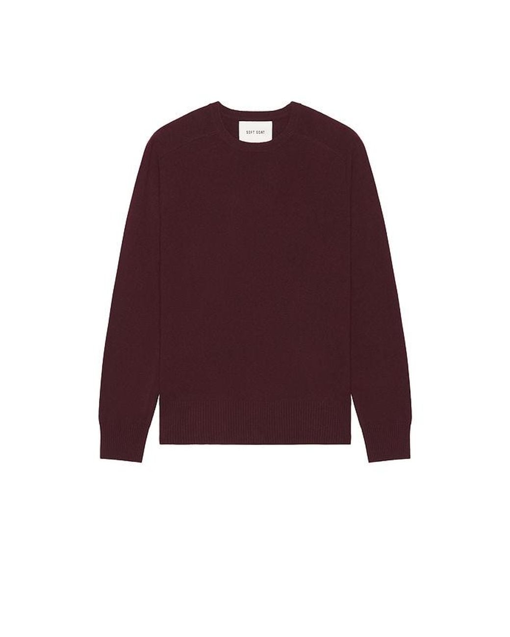 Soft Goat Purple Relaxed Fit Raglan Crewneck Sweater for men