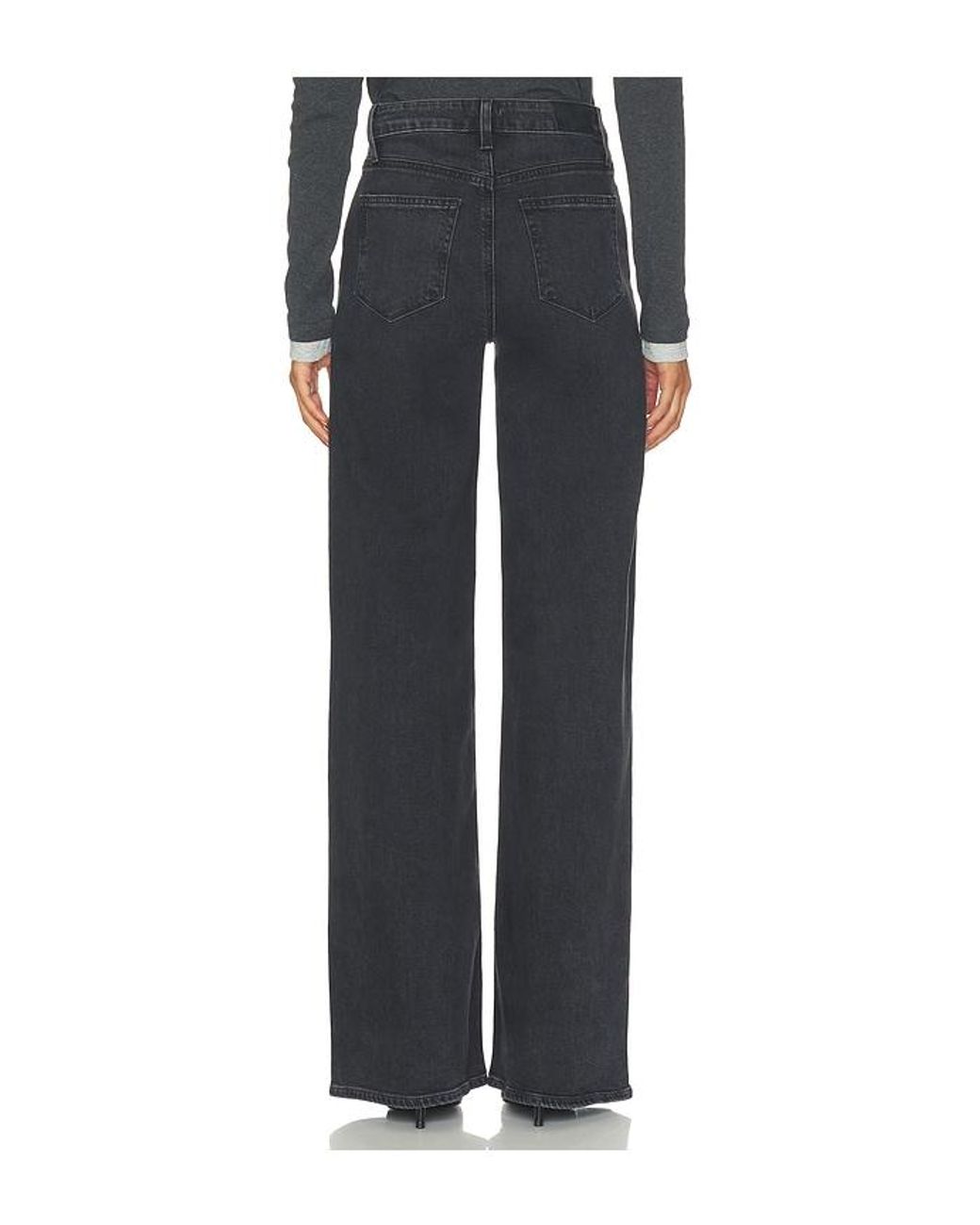 PAIGE Black Frances Wide Leg Jeans
