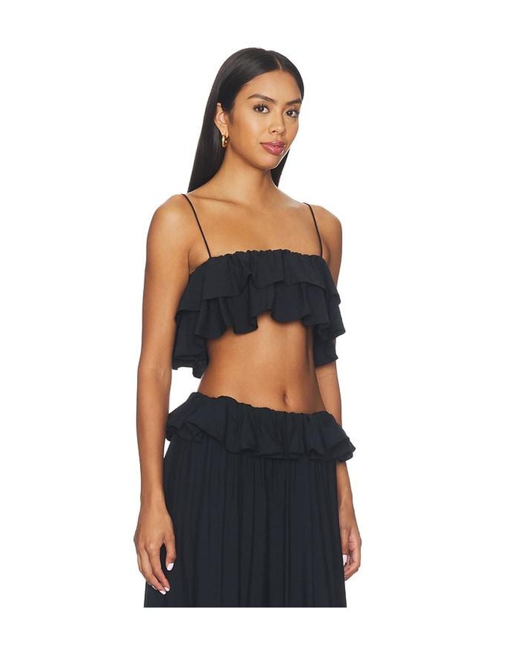 Lovers + Friends Black Hollis Crop Top