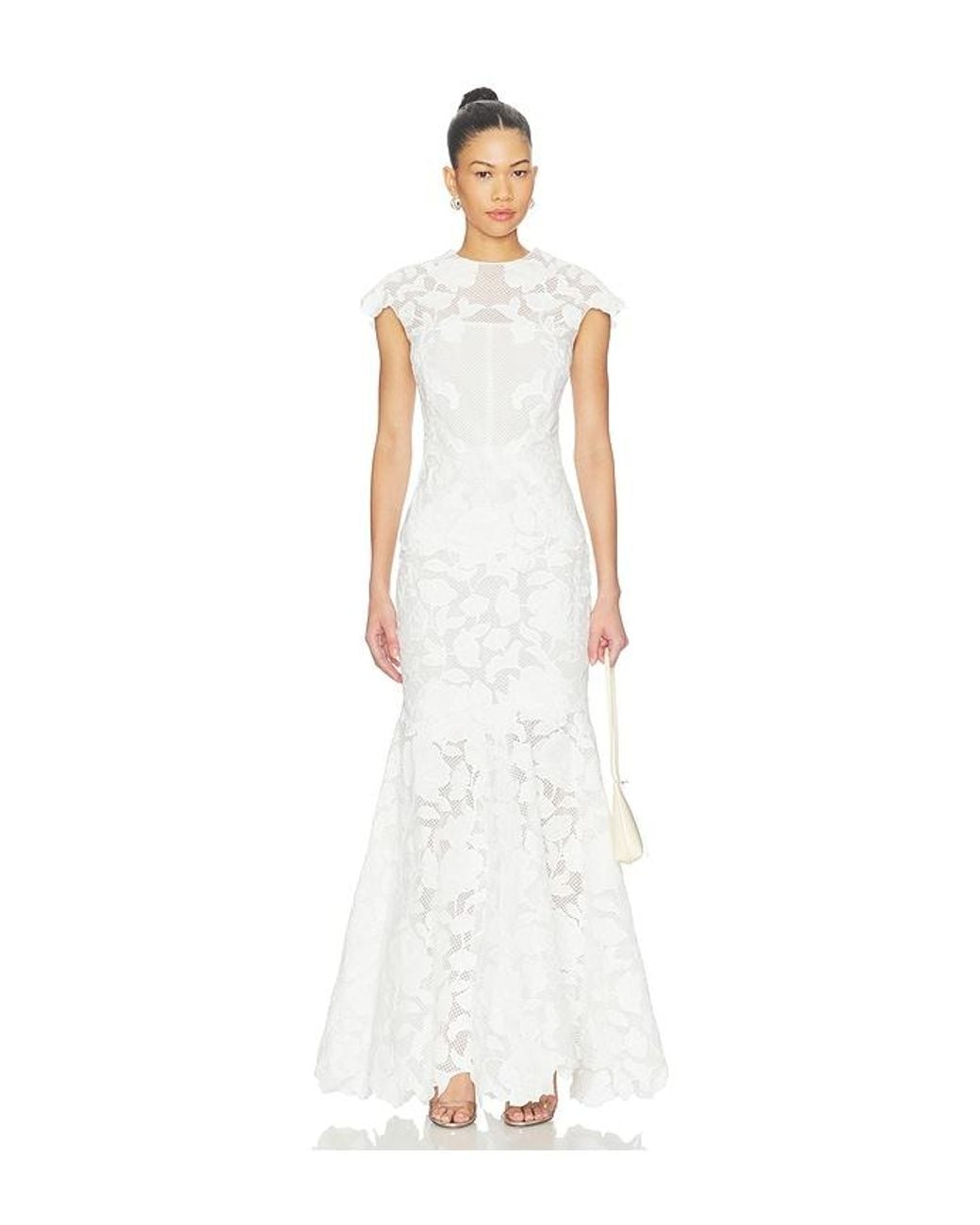 Jonathan Simkhai White Eloisa Embroidered Midi Dress