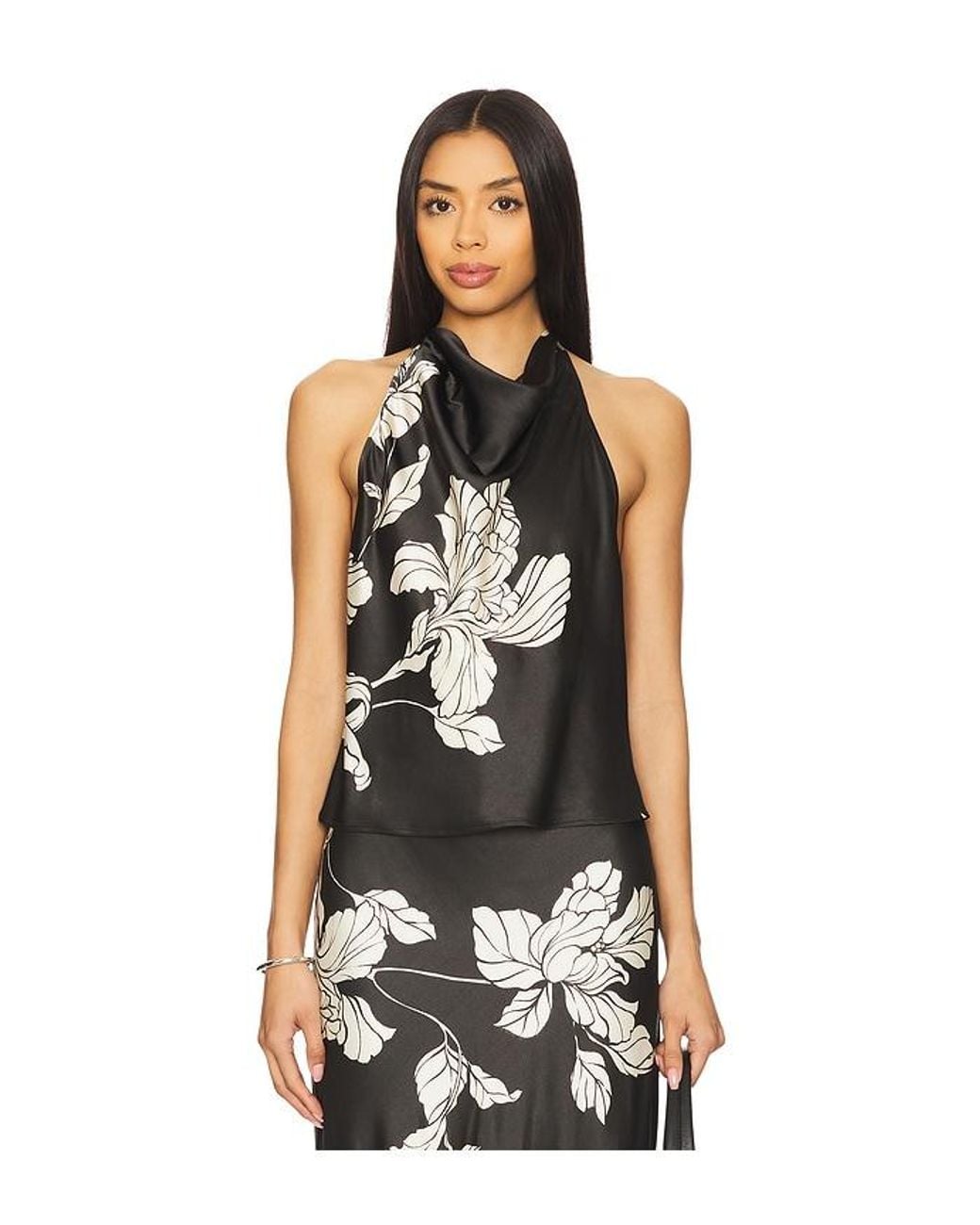 House of Harlow 1960 Black X Revolve Aurora Top