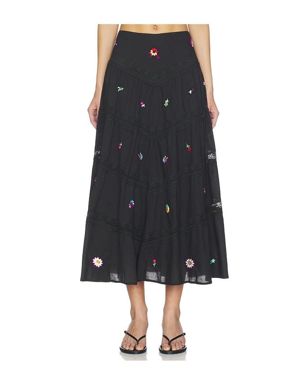 Rixo Black Sigrid Skirt