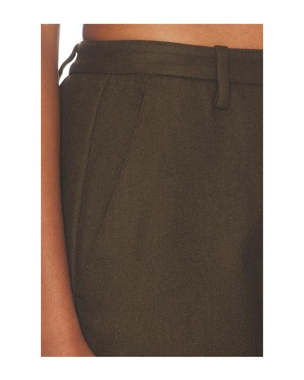 Vince Green Simone Mid Rise Soft Flannel Flare Pant