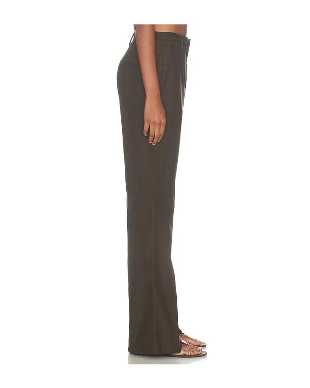 Vince Green Simone Mid Rise Soft Flannel Flare Pant
