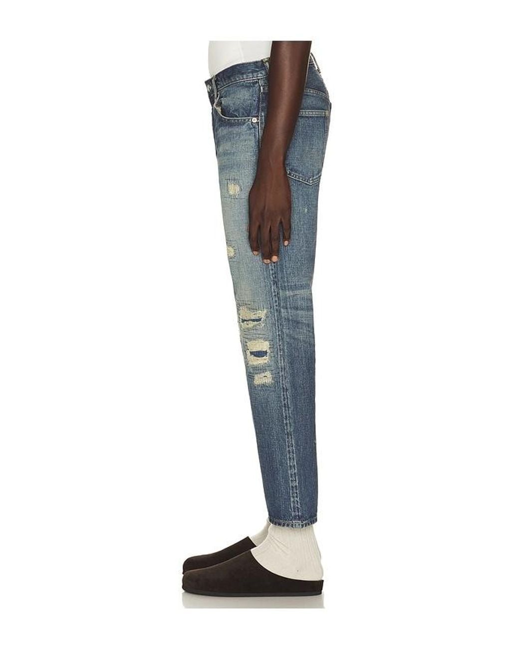 Beams Plus Blue 5 Pocket Classic Denim Repair for men
