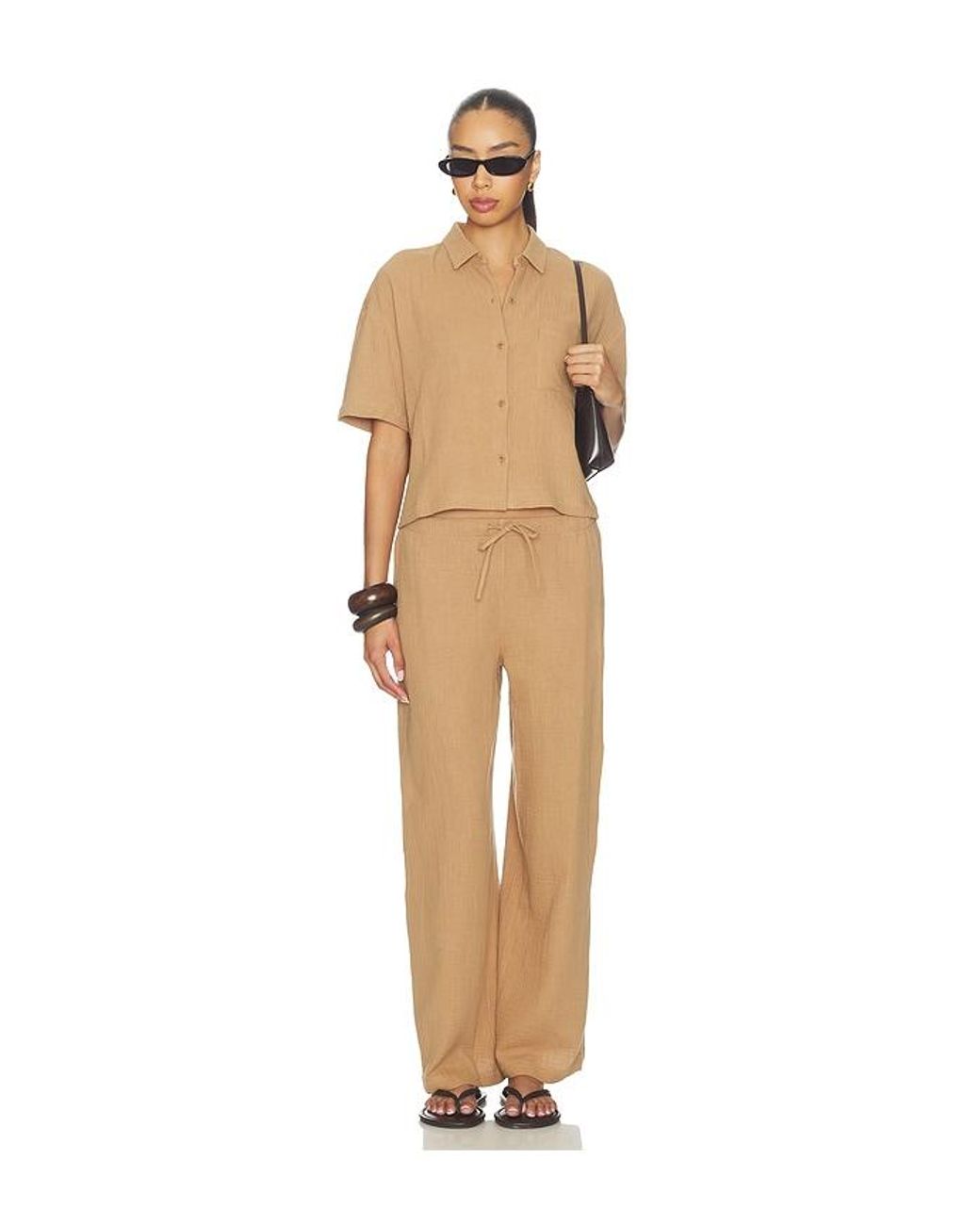 Barefoot Dreams Natural Wide Leg Pant