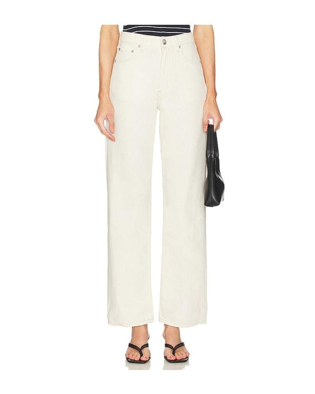 Rag & Bone White Shea Relaxed Straight