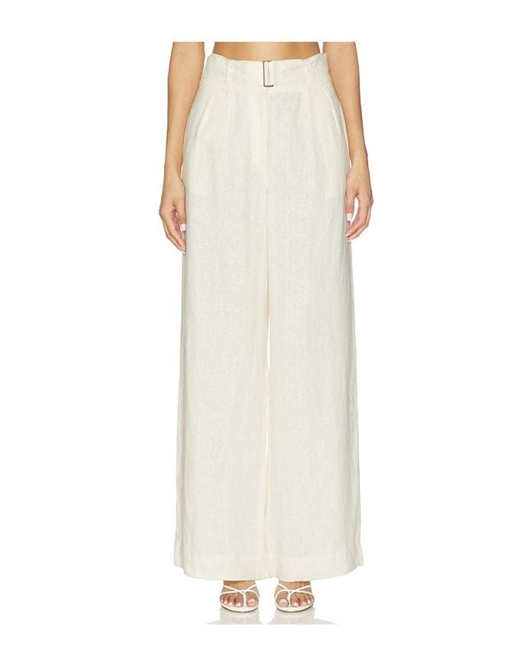 Hevron White Alina Pant