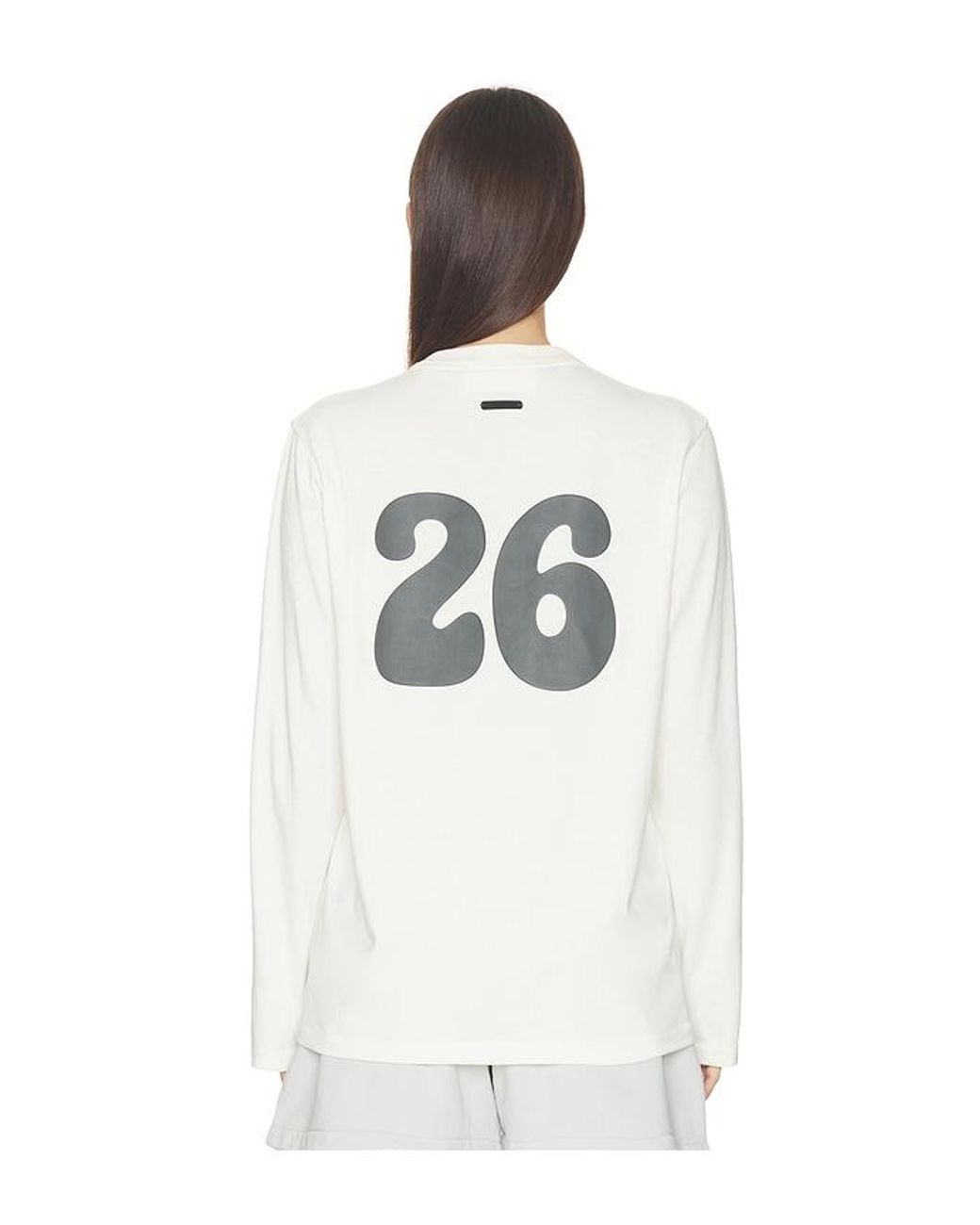 Fear Of God White Classic Fit Long Sleeve Tee