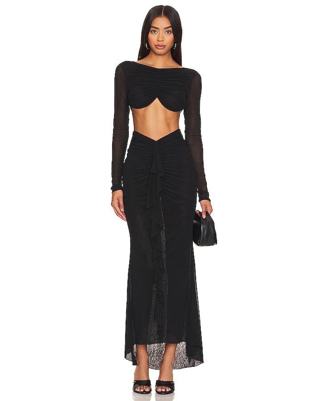 Nbd Black Deepa Maxi Skirt