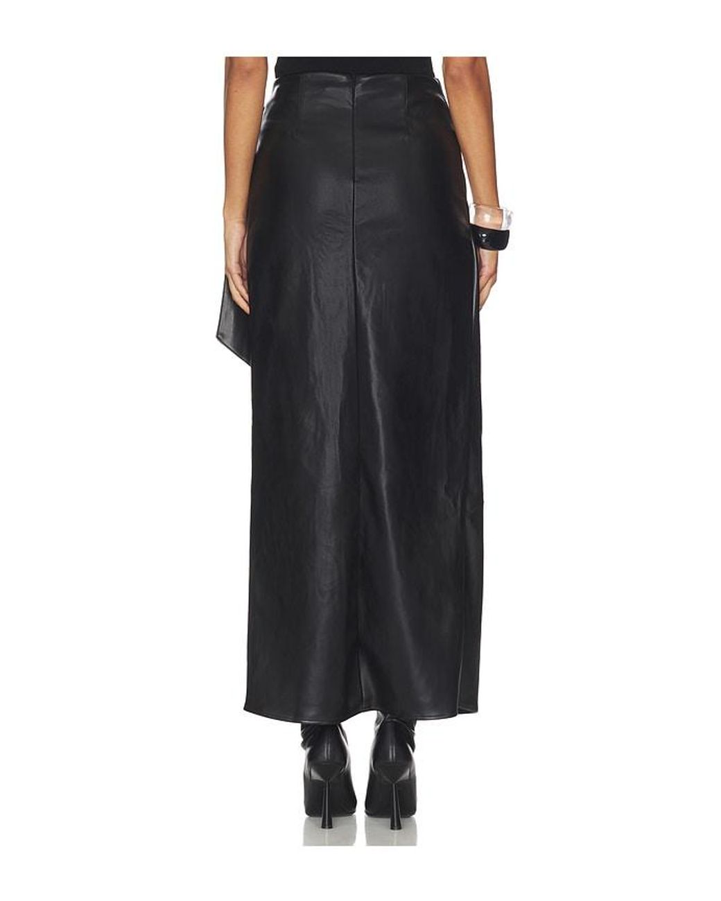 ALL THE WAYS Black Kassidy Faux Leather Skirt