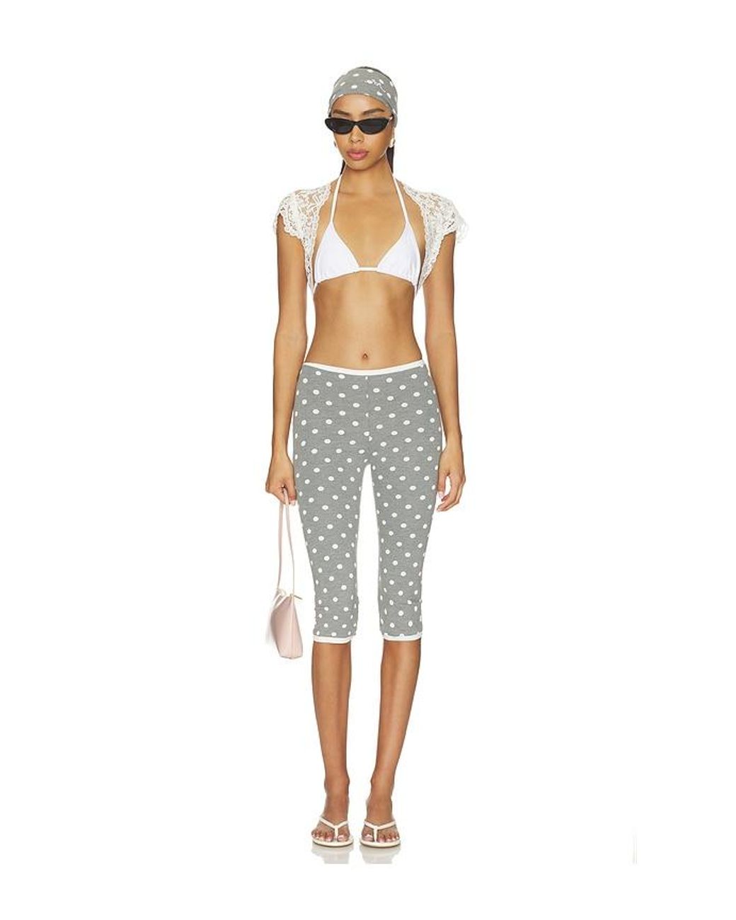 Frankie's Bikinis White X Paige Lorenze Love Story Lace Bolero