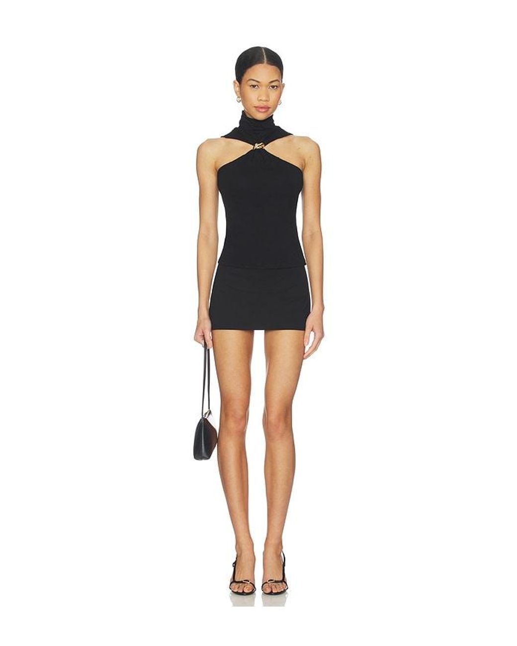 superdown Black Gemma Turtleneck Top