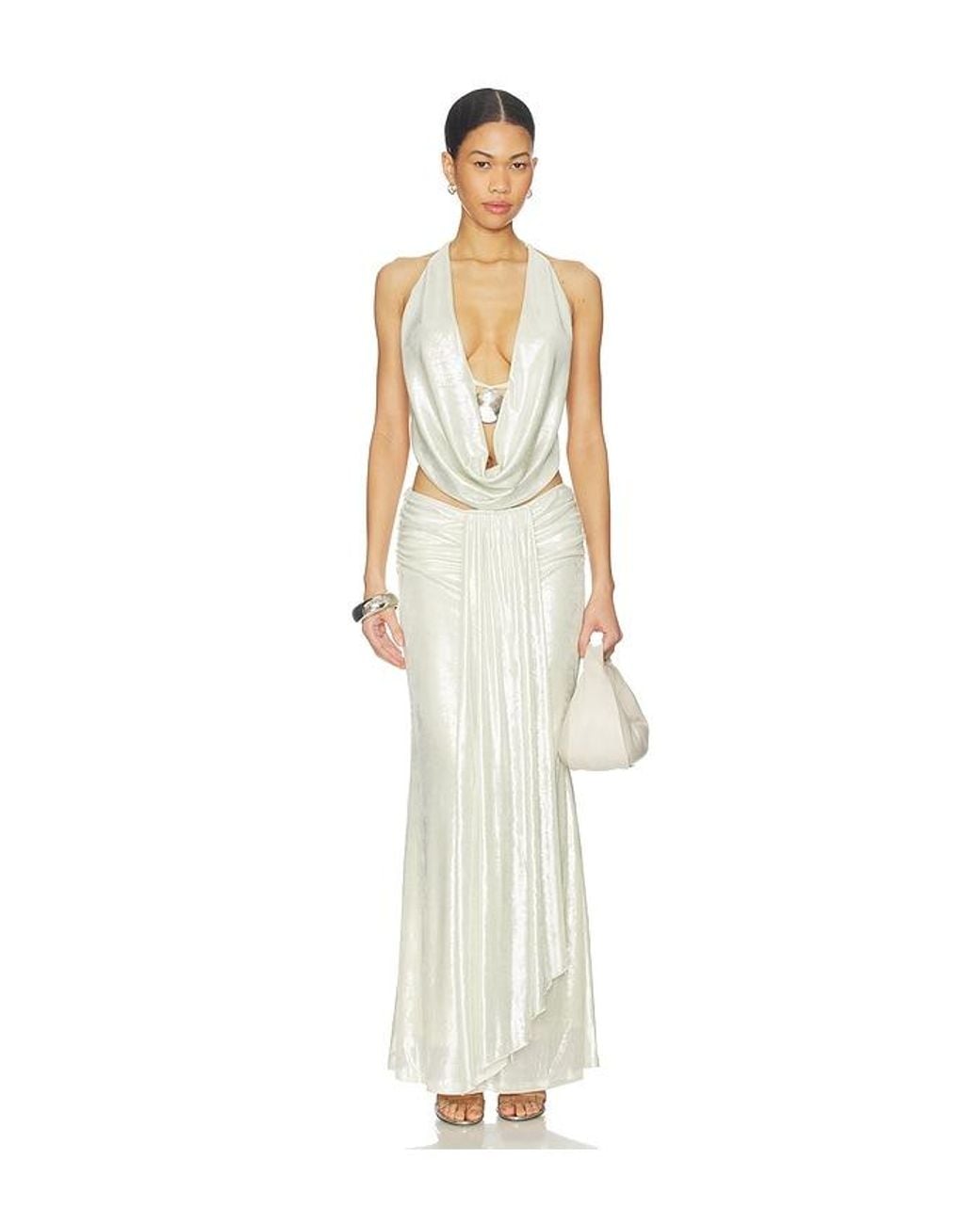 superdown White Ainsley Maxi Skirt Set