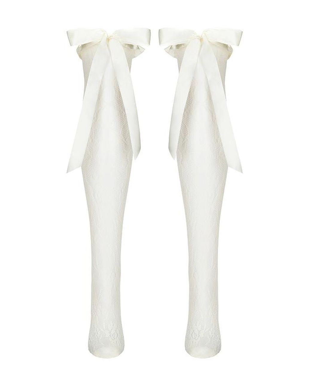 Stems White Lolita Knee Socks