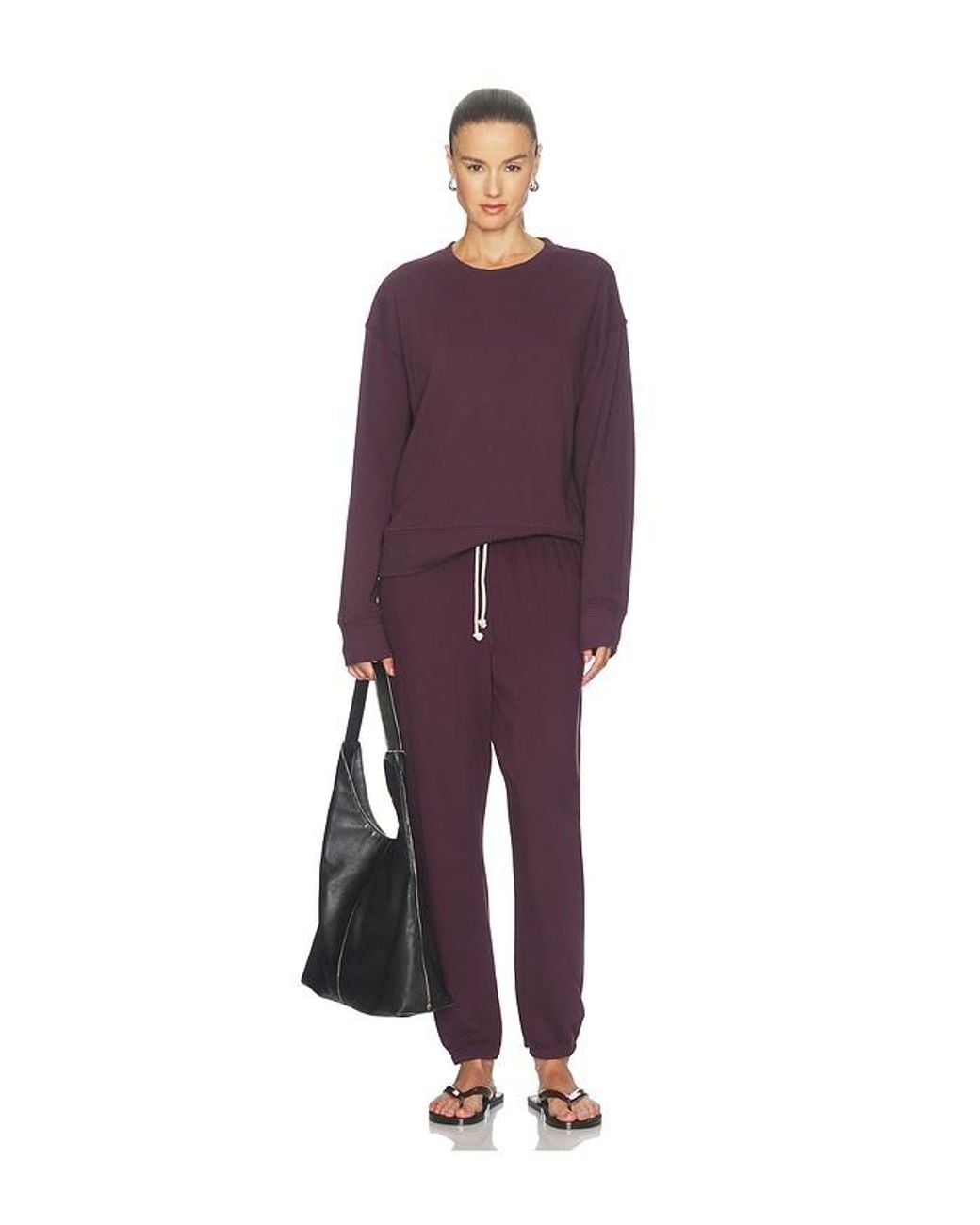 PERFECTWHITETEE Purple Johnny French Terry Easy Sweatpant