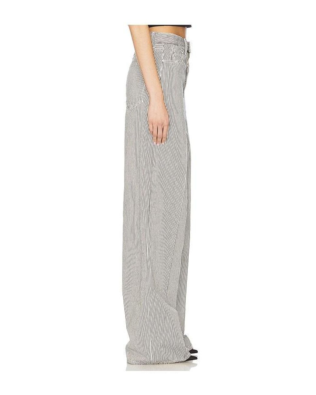 GRLFRND Gray Rey High Rise Wide Jeans