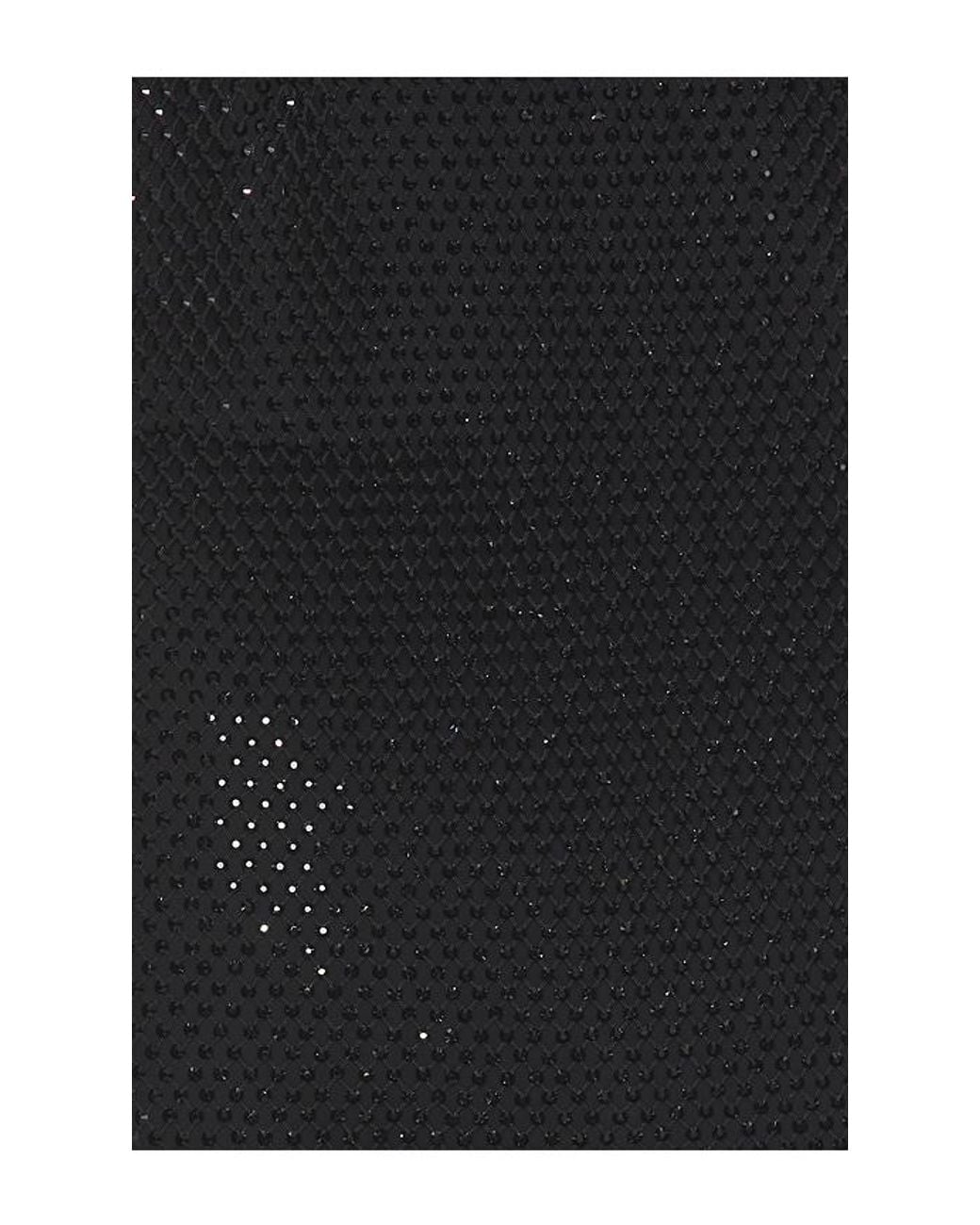 SAU LEE Black Vesper Crystal Gown