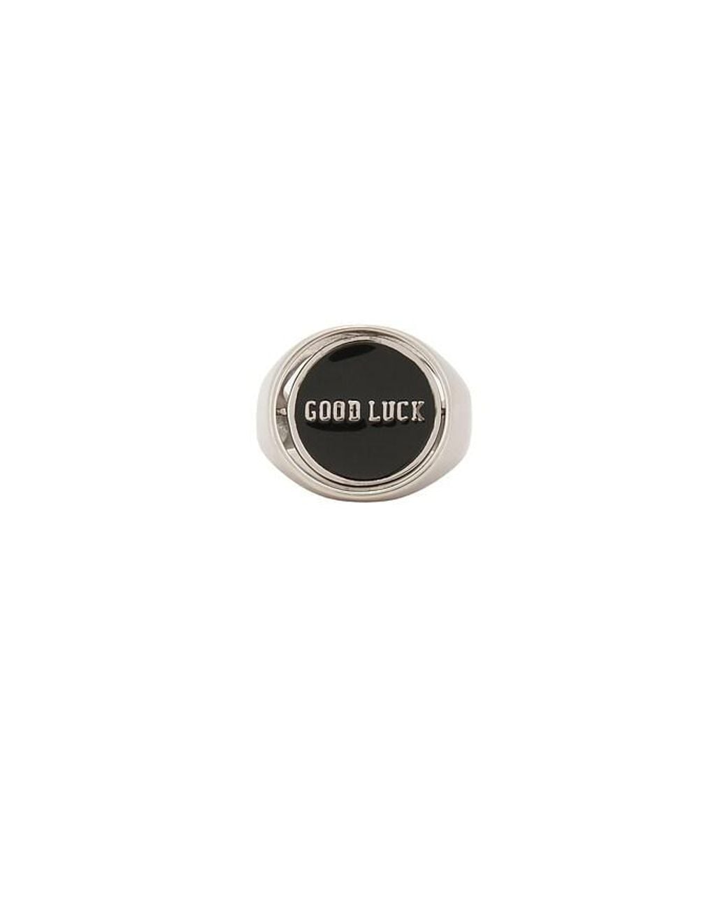 Huf Black Good Luck Flip Ring for men