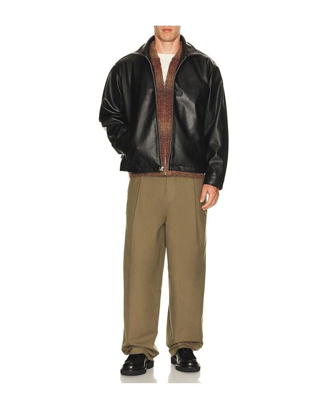Obey Black Workman Pu Jacket for men