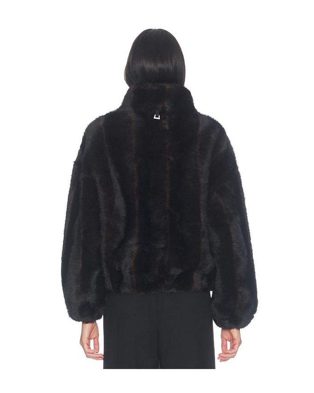 Apparis Blue Iris Shaved Faux Mink Bomber