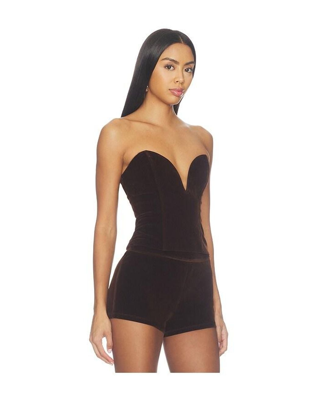 superdown Black Eva Sweetheart Top