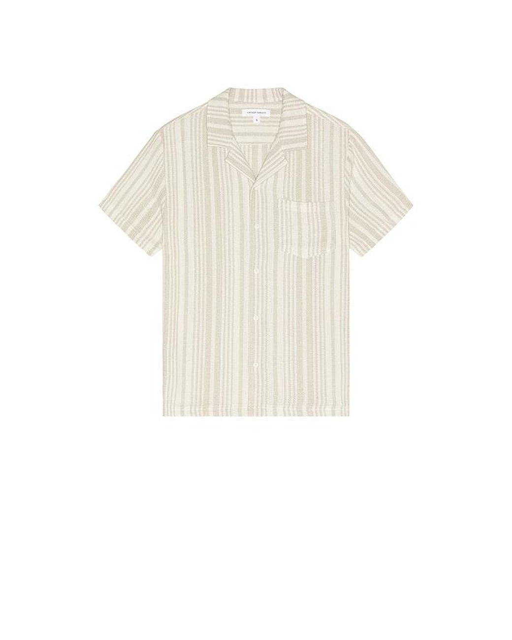 Vintage Summer Natural Basket Weave Camp Shirt for men